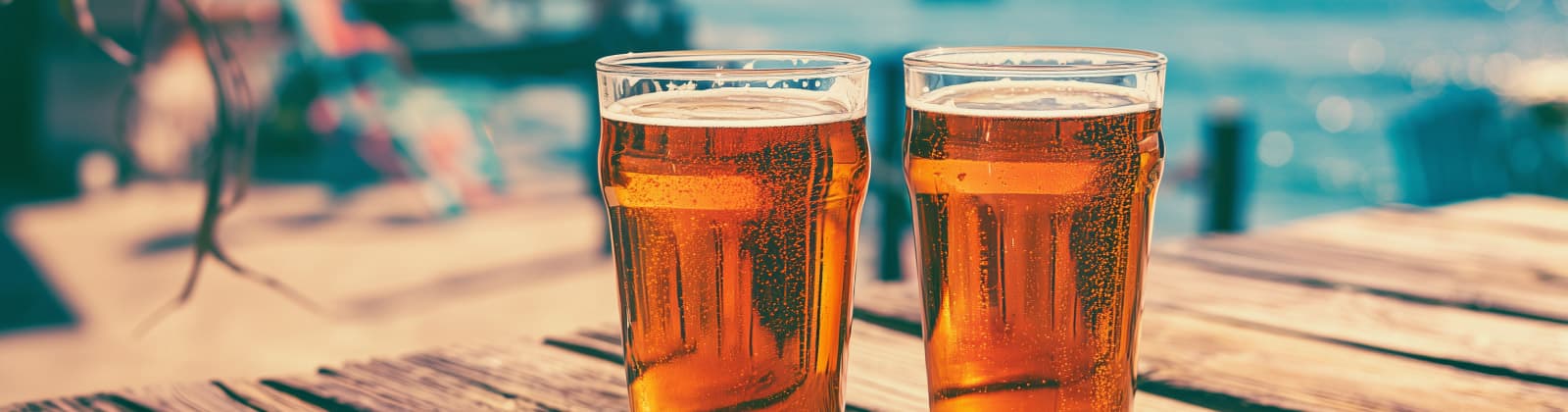 Close up of 2 Bermuda-made beers